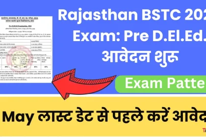 Rajasthan BSTC 2024 Exam: Pre D.El.Ed.