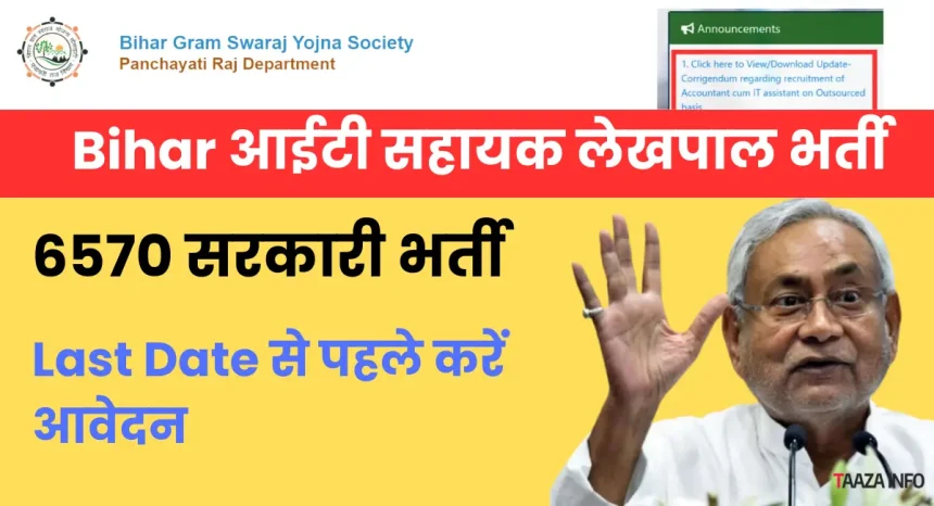 Bihar Lekhpal IT Sahayak Bharti