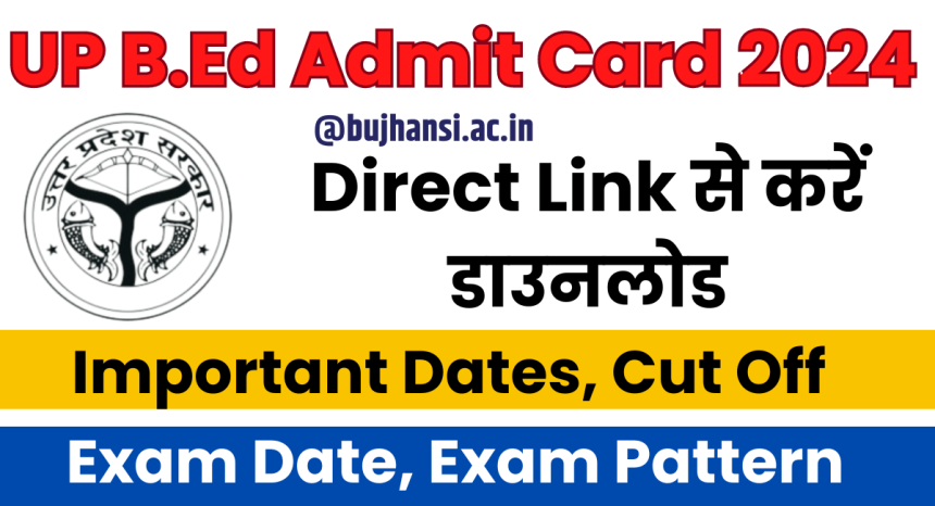UP B.Ed Admit Card 2024