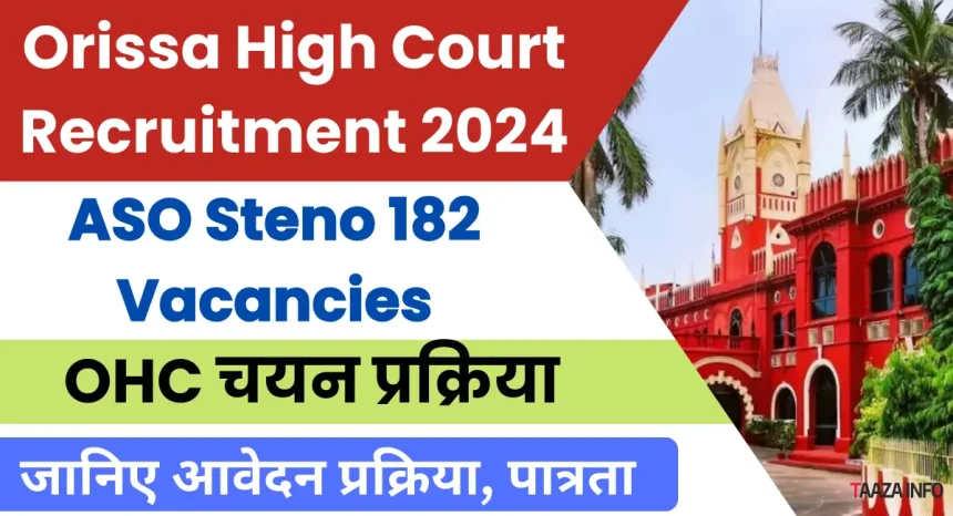 Orissa High Court Recruitment 2024