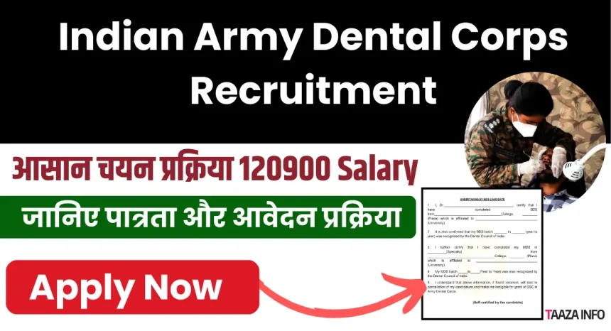 Indian Army Dental Corps Recruitment 2024
