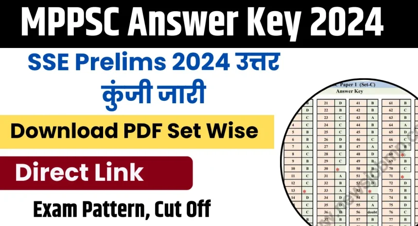 MPPSC Answer Key 2024 Date