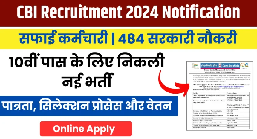 CBI Recruitment 2024 Notification