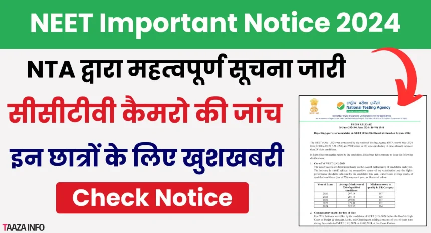 NEET Important Notice 2024