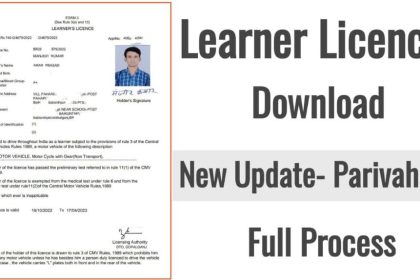 Learning Licence Download 2024