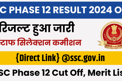 SSC Phase 12 Result 2024 Out