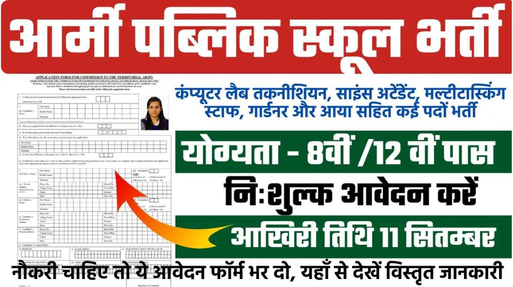 Army Public School Vacancy 2024