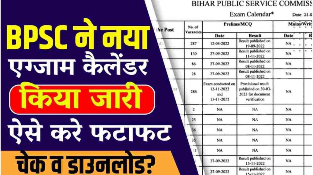 BPSC Exam Calendar 2024
