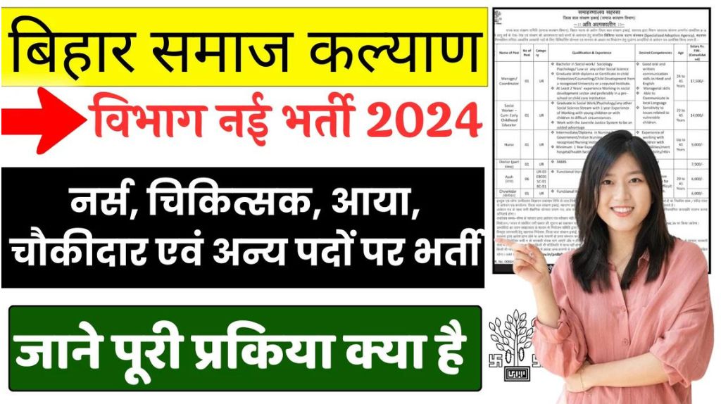 Bihar Social Welfare Department Bharti 2024
