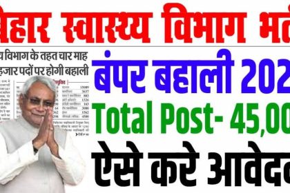 Bihar Swasthya Vibhag Vacancy 2024