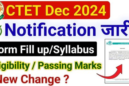 CTET December 2024 Notification