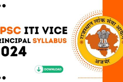 RPSC ITI Vice Principal Syllabus 2024