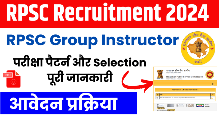 RPSC Recruitment 2024 Notification