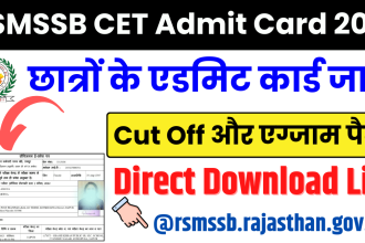 RSMSSB CET Admit Card 2024