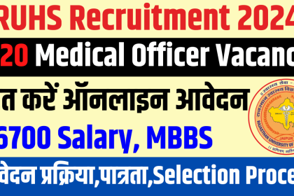 RUHS Recruitment 2024 Medical Officer