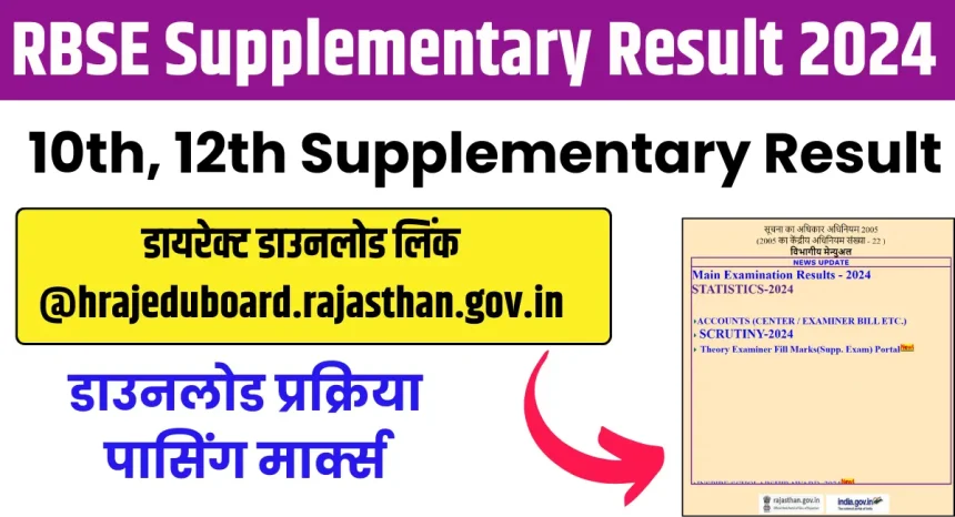 RBSE Supplementary Result 2024